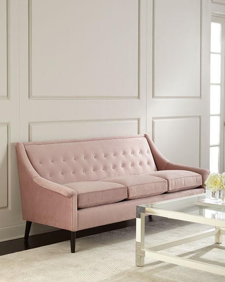 Newport Tufted Sofa Mauve Horchow friends and family sale