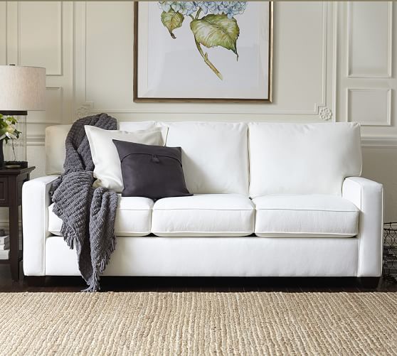 Pottery Barn BUCHANAN SQUARE ARM UPHOLSTERED SOFA pottery barn sofas performance fabrics 20% sale