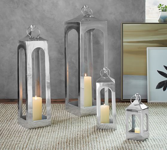 Pottery Barn CALEB LANTERN - ALUMINUM pottery barn premier sale dad's day gifts 