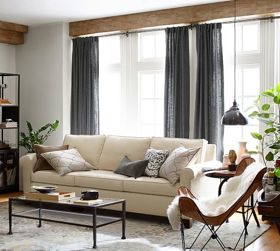 Pottery Barn CAMERON SQUARE ARM UPHOLSTERED SOFA pottery barn sofas performance fabric sale