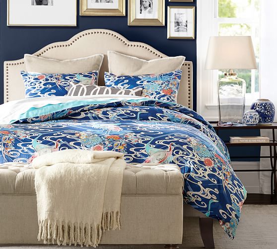 Pottery Barn FALLON UPHOLSTERED BED & HEADBOARD pottery barn premier sale dad's day gifts