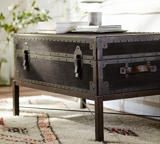 Pottery Barn LUDLOW TRUNK COFFEE TABLE pottery barn premier sale