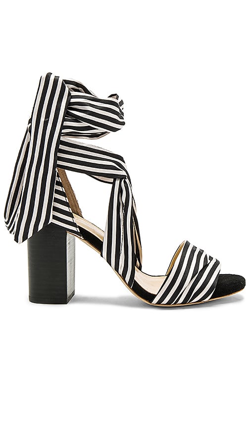 RAYE Maggie Block Heel Sandals Black Stripe Revolve