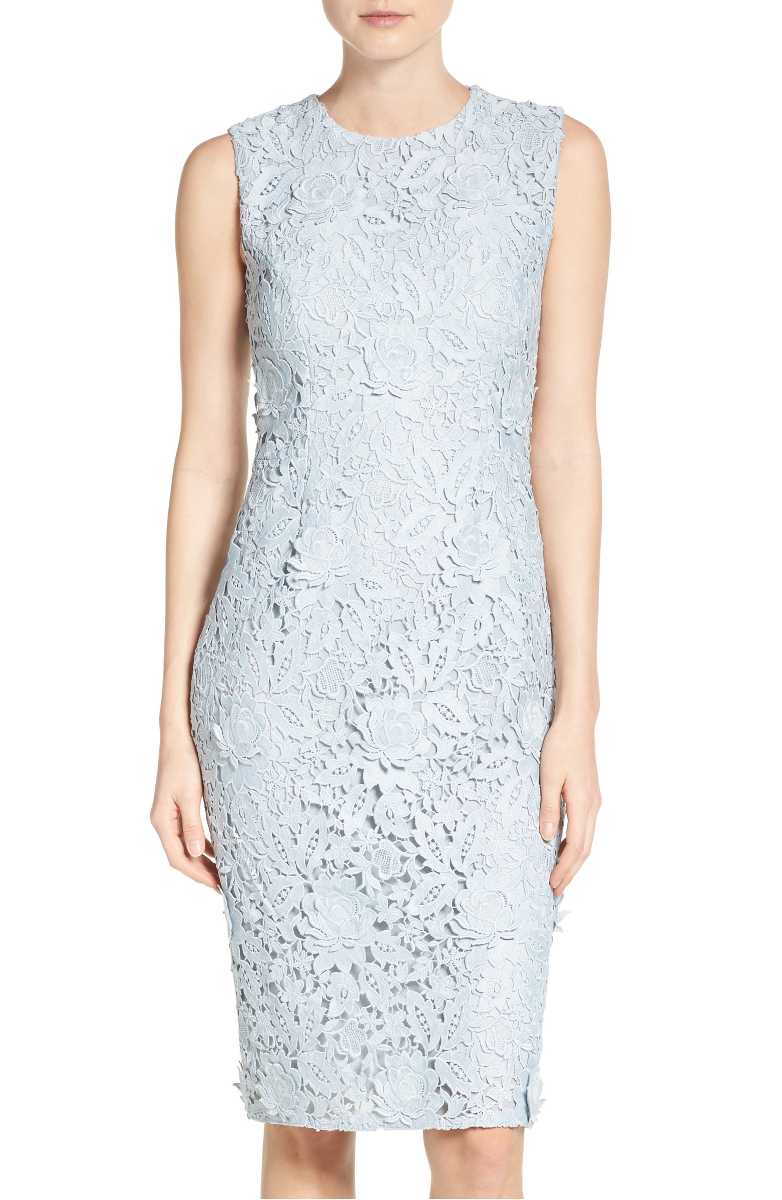 SACHIN & BABI NOIR Lace Sheath Dress Powder Blue bodycon dresses summer wedding guest dresses 