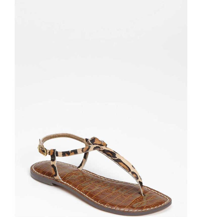 SAM EDELMAN Gigi Sandal New Nude Leopard Print sandals summer 2017