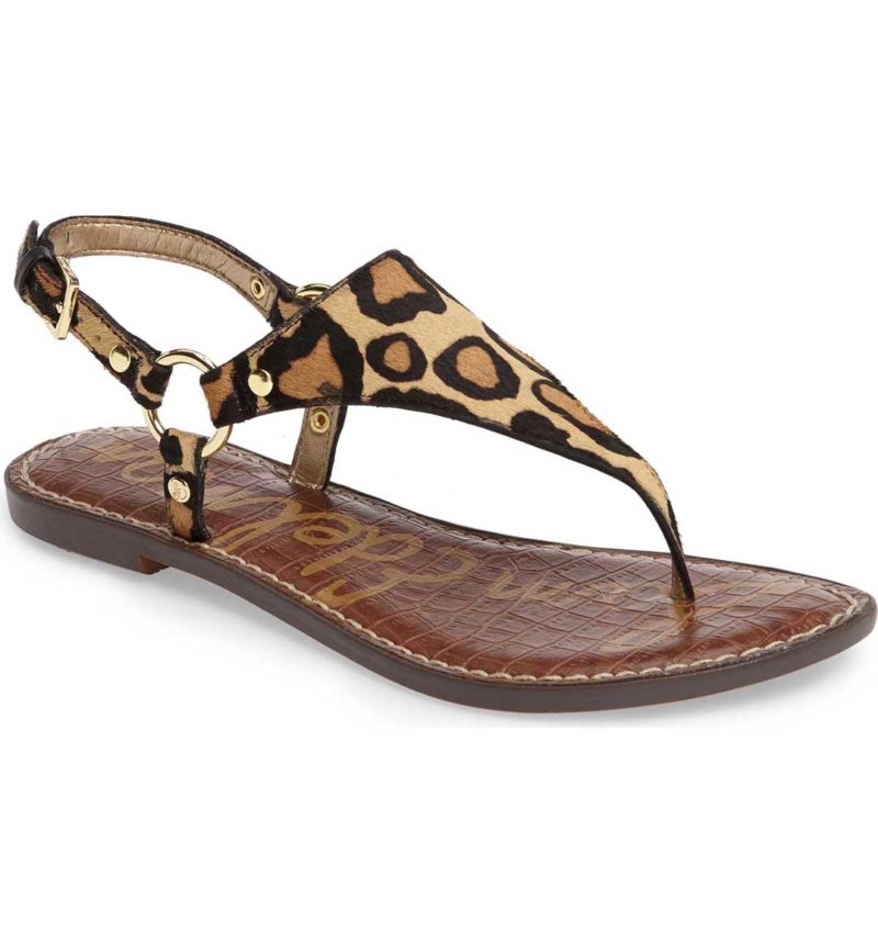 SAM EDELMAN Greta Sandal New Nude Leopard Print sandals summer 2017