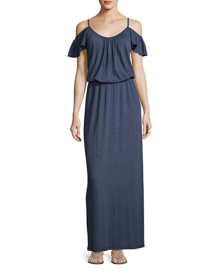 Soft Joie Jassina Cold-Shouler Maxi Dress Blue  t-shirt dresses summer 2017