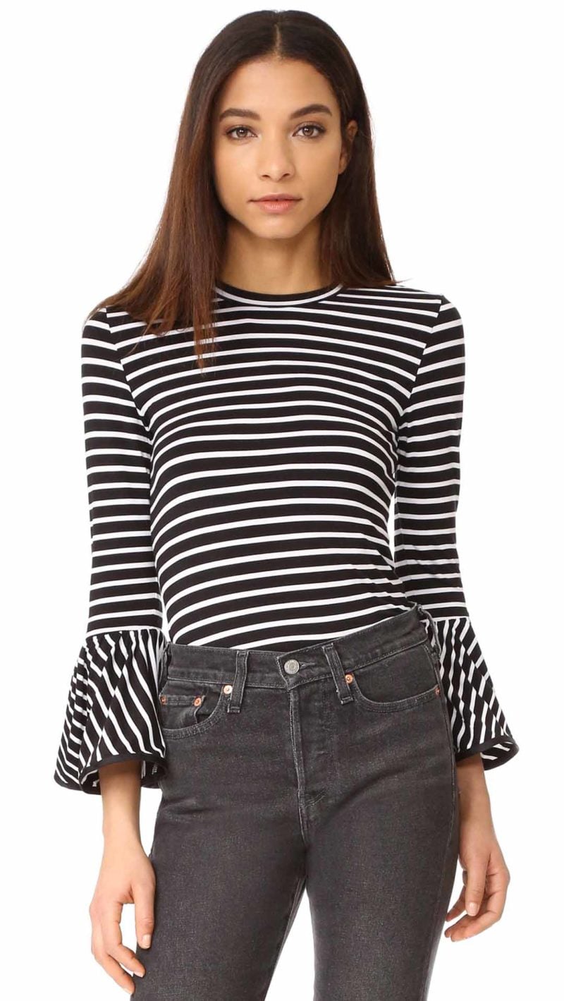 Style Mafia Poppy Bell Sleeve Top Black White Shopbop sale