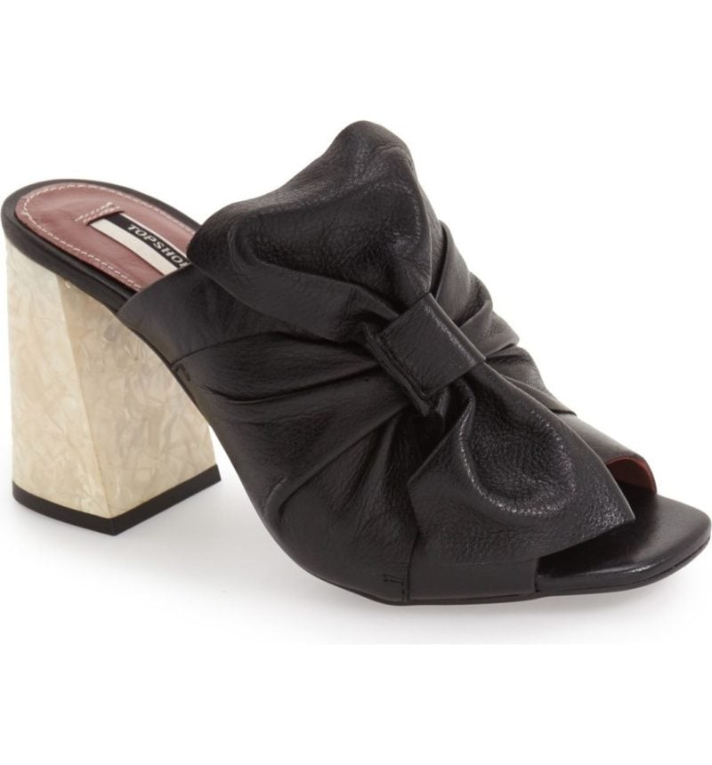 TOPSHOP 'Prosecco' Square Toe Mule Black mule sandals summer 2017