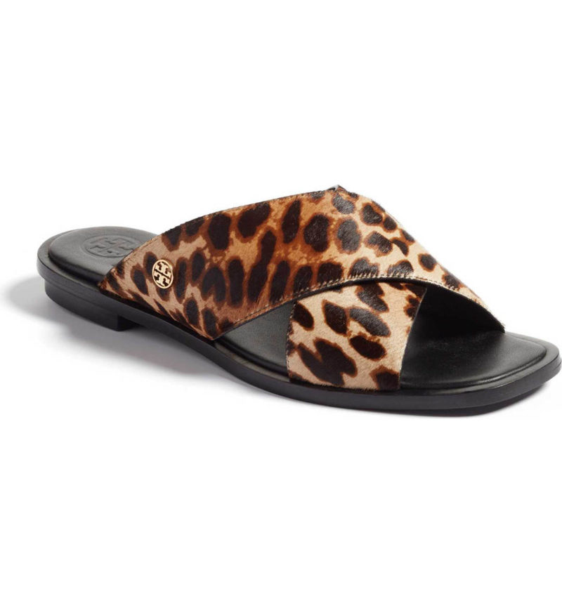 TORY BURCH Gemma Slide Sandal Natural Leopard Print nordstrom leopard print sandals summer 2017