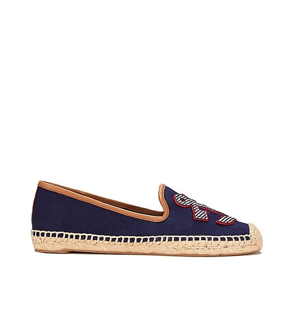 Tory Burch MARITIME MISMATCHED ESPADRILLE Navy Sea Multi Color Anchor Nautical tory burch semi-annual sale extra 30 percent
