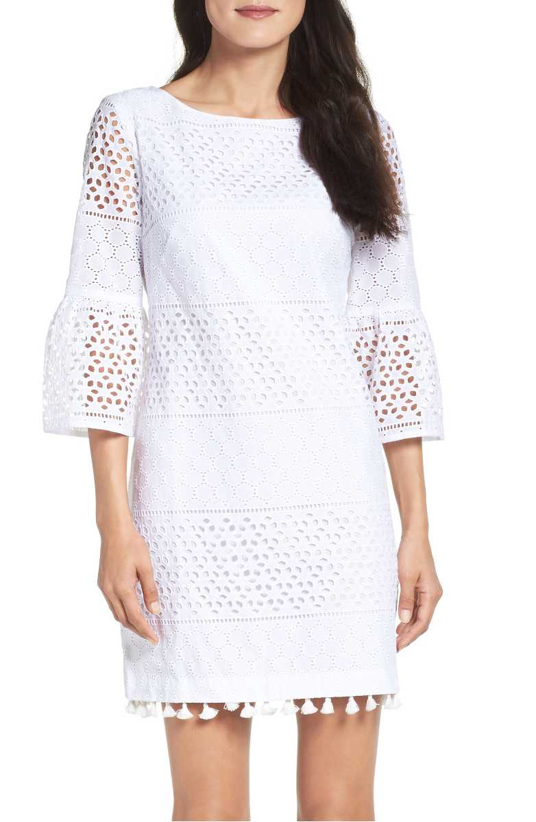 VINCE CAMUTO Eyelet A-Line Dress Ivory eyelet dresses summer 2017