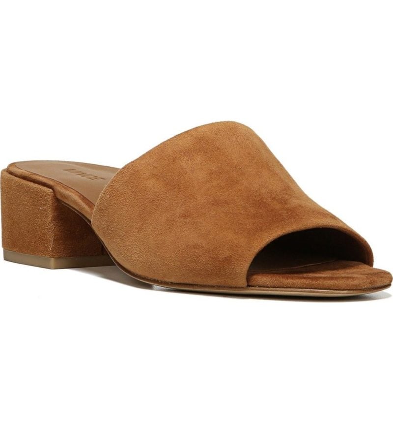 VINCE Rachelle Slide Sandal Cedar mule sandals summer 2017