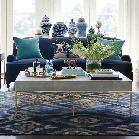 Williams-Sonoma Home Faux Shagreen Coffee Table williams-sonoma home furniture home decor sale