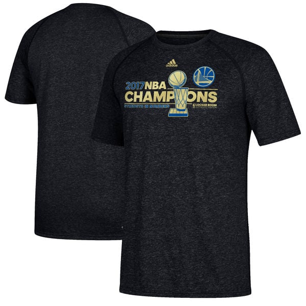 adidas Golden State Warriors Heathered Black 2017 NBA Finals Champions Locker Room climalite T-Shirt golden state warriors 2017 nba champions
