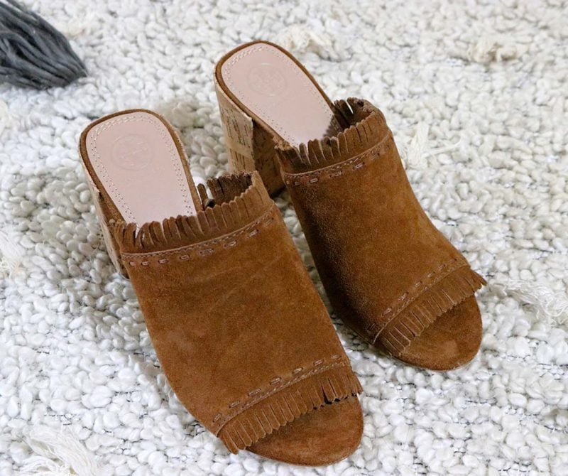 candace rose tory burch huntington mules fringe candieanderson blog fashion pinterest
