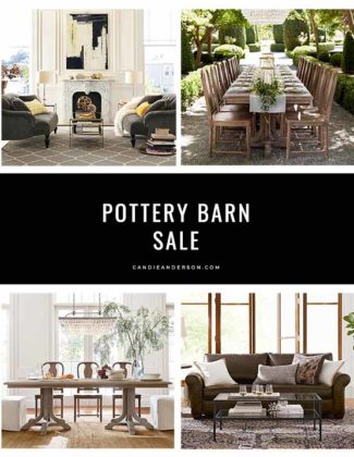 Lifestyle expert, journalist and interior design blogger Candie Anderson of candieanderson.com has the scoop on the best furniture and home decor essentials on deep discount at the Pottery Barn 4th of July Sale happening now for a limited time.