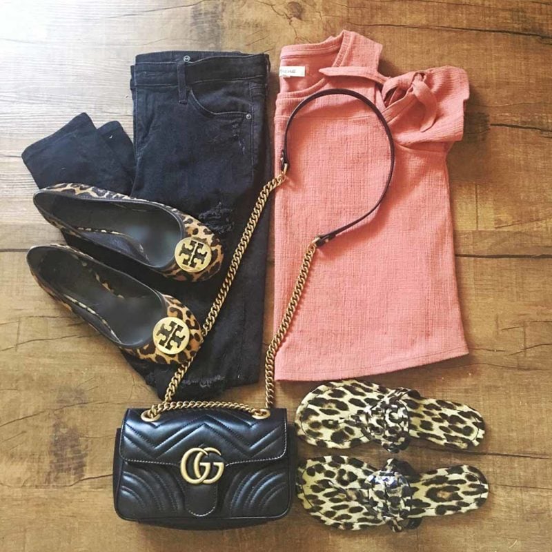 tory burch miller sandals leopard print reva flats gucci mini matelasse bag candace rose candieanderson blog fashion pinterest cold shoulder top summer 2017