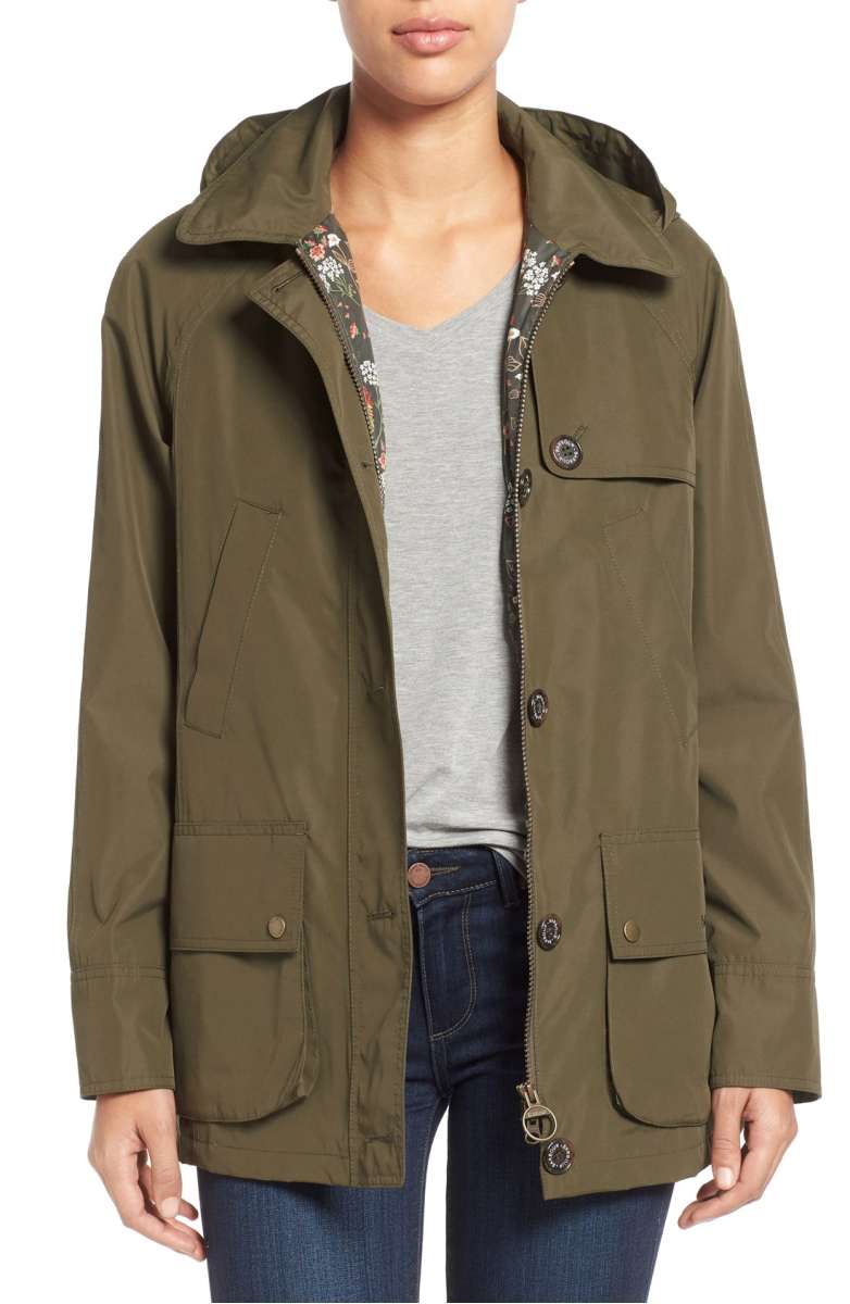 BARBOUR 'Wytherstone' Waterproof Rain Jacket Army Green nordstrom anniversary sale