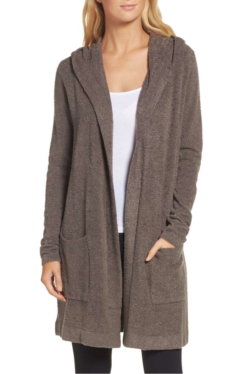 Barefoot Dreams Cozychic Lite Coastal Hooded Cardigan cocoa carbon black indigo sand nordstrom anniversary sale 2017
