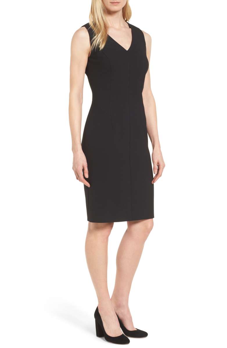 Boss Dictana Ponte Knit Sheath Dress Black nordstrom anniversary sale