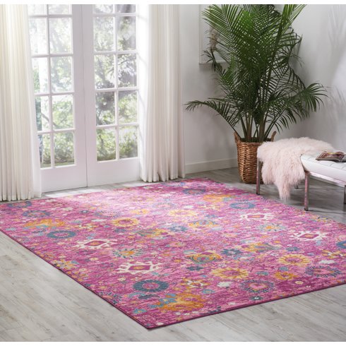 Bungalow Rose Bethesda Fuchsia Indoor Area Rug Wayfair rug market sale