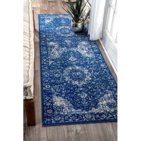 Bungalow Rose Linden Admiral Blue Area Rug Wayfair Rug Market Sale