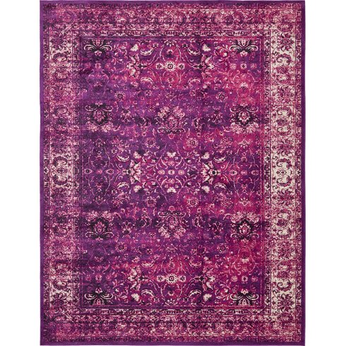 Bungalow Rose Yareli Lilac/Violet Area Rug Wayfair rug market sale