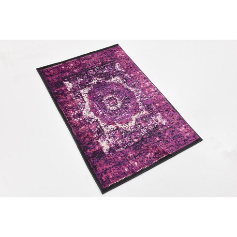 Bungalow Rose Yareli Violet Ivory Area Rug Wayfair rug market sale