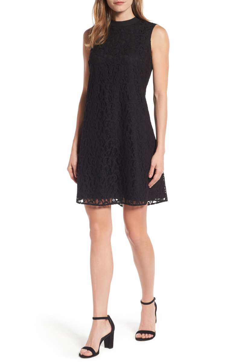 CECE Tie Back Lace Dress Rich Black nordstrom anniversary sale 2017