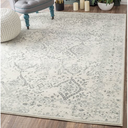 Charlton Home Dorothea Ivory Gray Area Rug Wayfair rug market sale