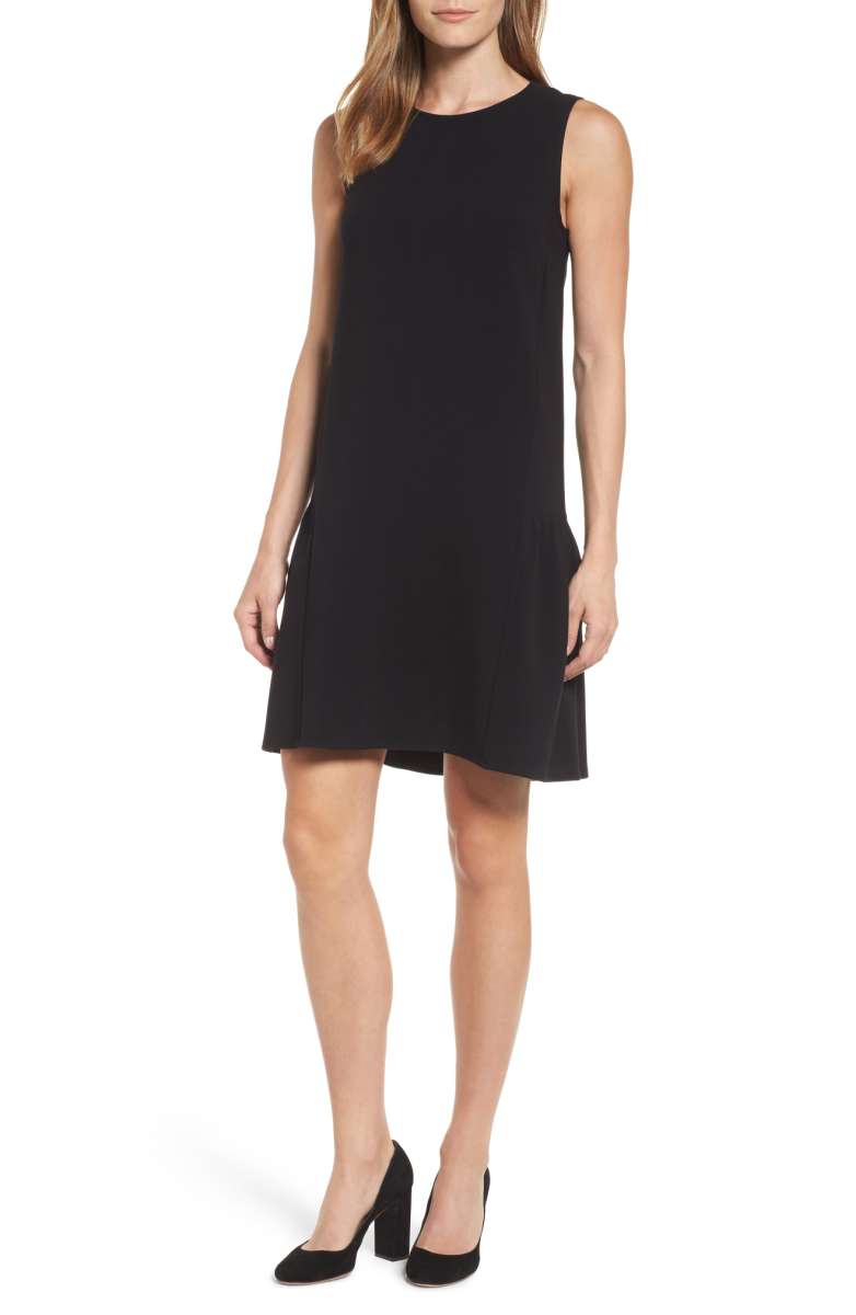 Halogen Flounce Back Shift Dress Black Nordstrom anniversary sale