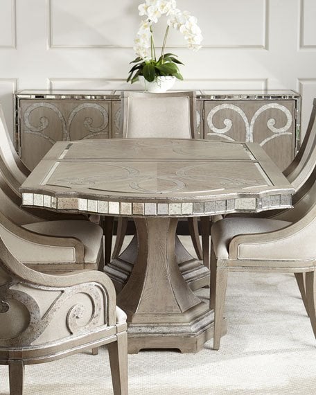 Hooker Furniture Juliet Rectangular Dining Table Gray Metallic Horchow summer sale 2017