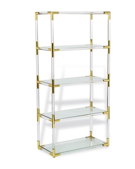 Interlude Home Julian Etagere Bookcase Acrylic Glass horchow summer sale 2017