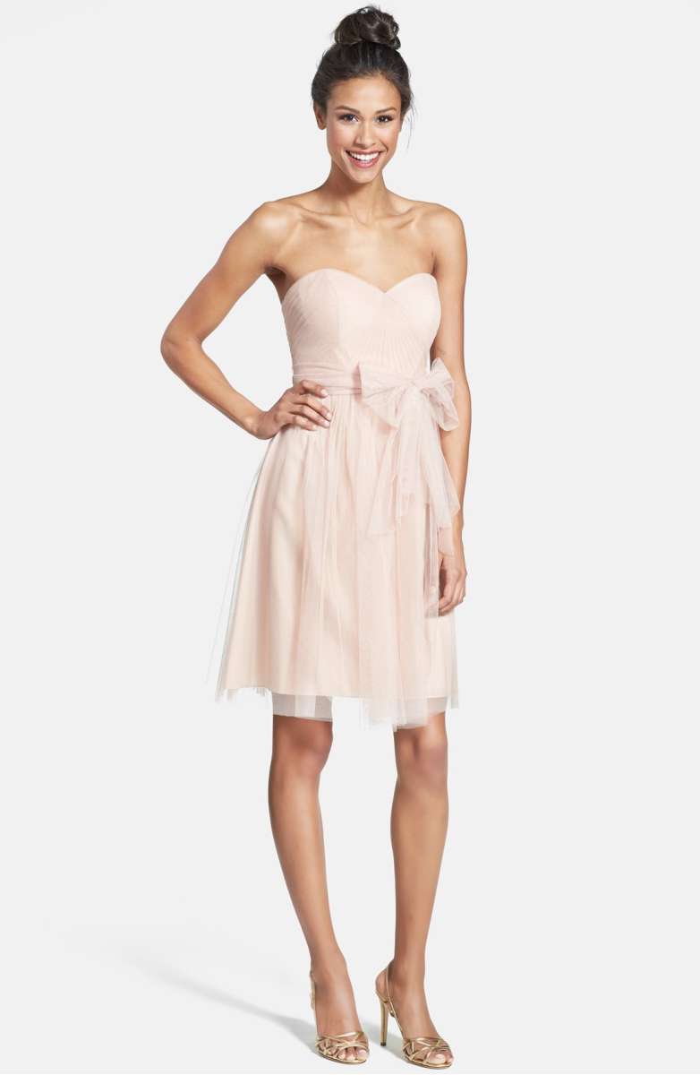 JENNY YOO 'Wren' Convertible Tulle Fit & Flare Dress Cameo Pink nordstrom dresses summer wedding guests