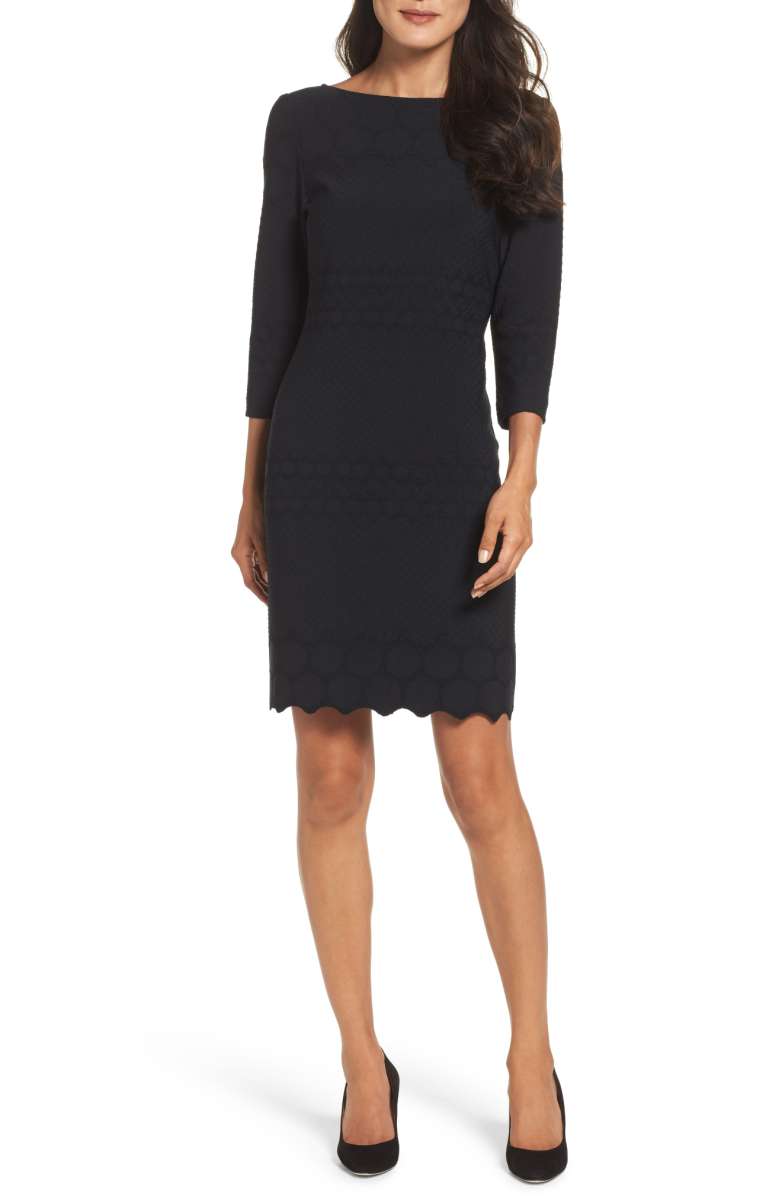 JULIA JORDAN Eyelet Sheath Dress New Black nordstrom anniversary sale
