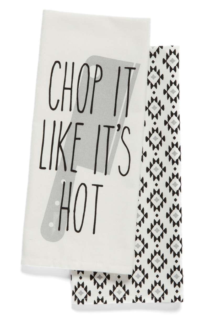 LEVTEX Chop It Like It's Hot Set of 2 Dish Towels Black Nordstrom anniversary sale 2017