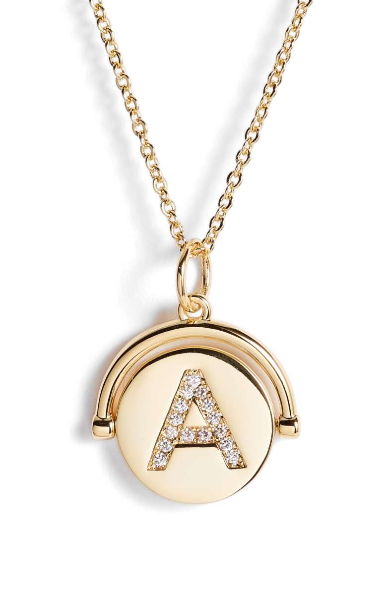 LULU DK Love Letters Spinning Initial Necklace Gold A Nordstrom anniversary sale