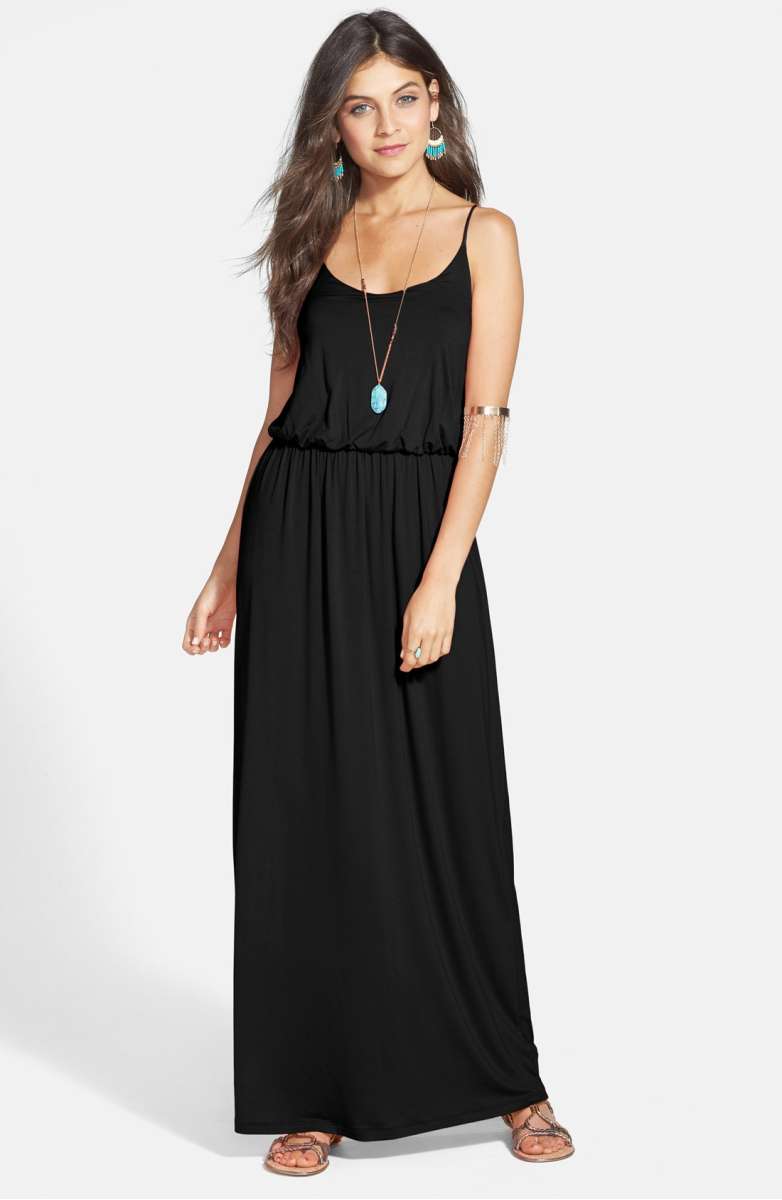 LUSH Knit Maxi Dress Black Nordstrom maxi dresses under $100 