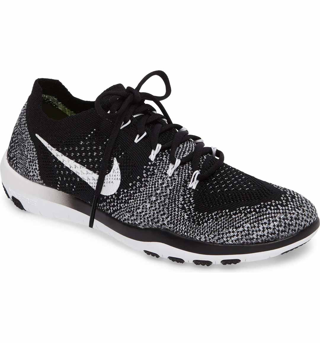 NIKE Free Focus Flyknit 2 Training Shoe Black White nordstrom anniversary sale 2017