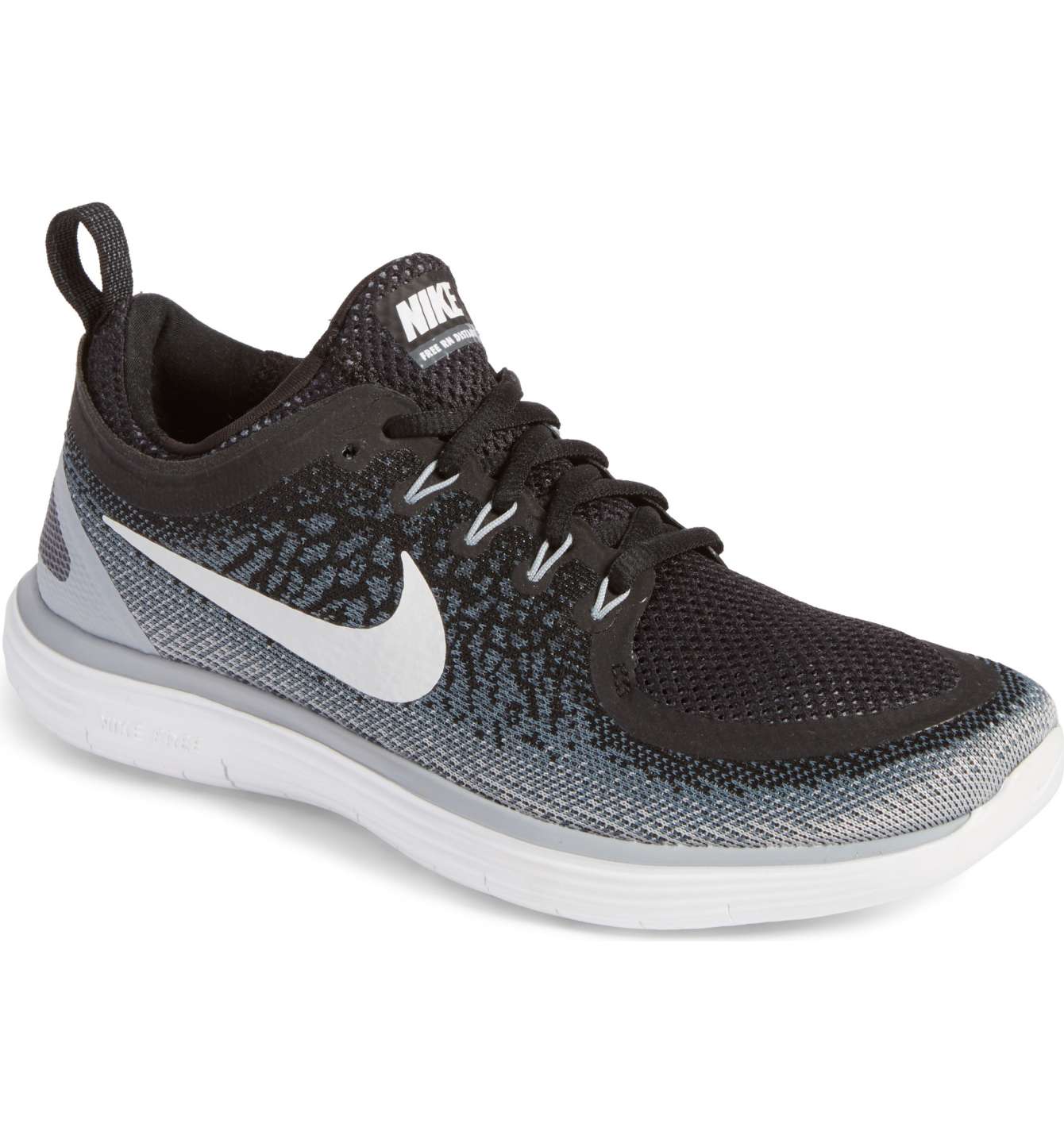 NIKE Free Run Distance 2 Running Shoe Black White Cool Grey nordstrom anniversary sale 2017