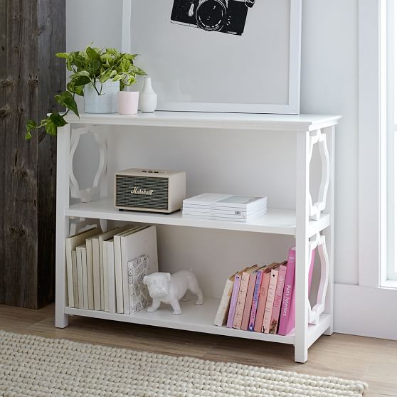 PBteen Elsie Wide Bookcase Simply White 