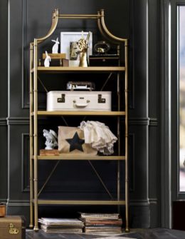 PBteen Maison Bookcase Antique Gold Pottery Barn Teen pbteen epic summer sale