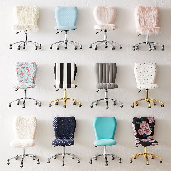 PBteen Printed Airgo Chair Northfield Dot Light Blue Dot Gray Dot Bloom Burst pottery barn teen study save sale