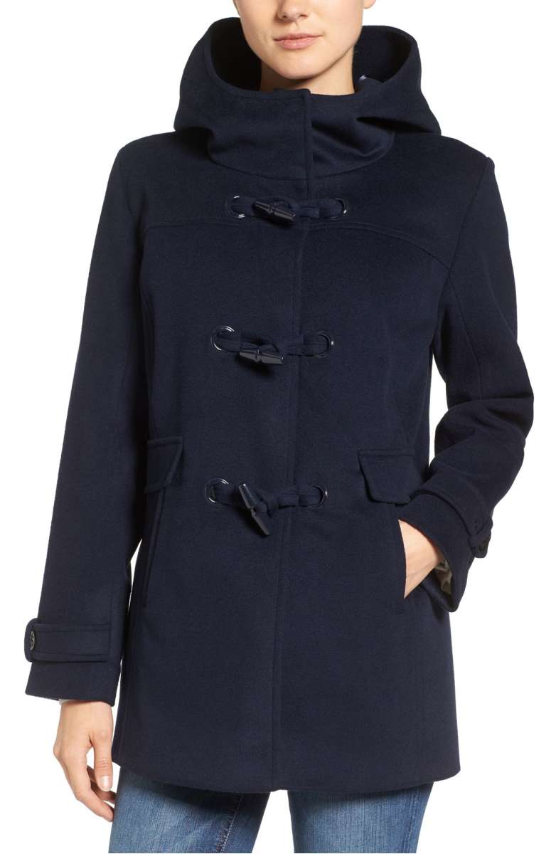 PENDLETON Roslyn Waterproof Lambswool Blend Hooded Coat Navy Blue nordstrom anniversary sale