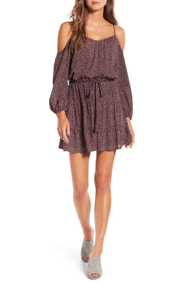 Paige Carmine Off the Shoulder Dress Ditsy Floral Print nordstrom anniversary sale