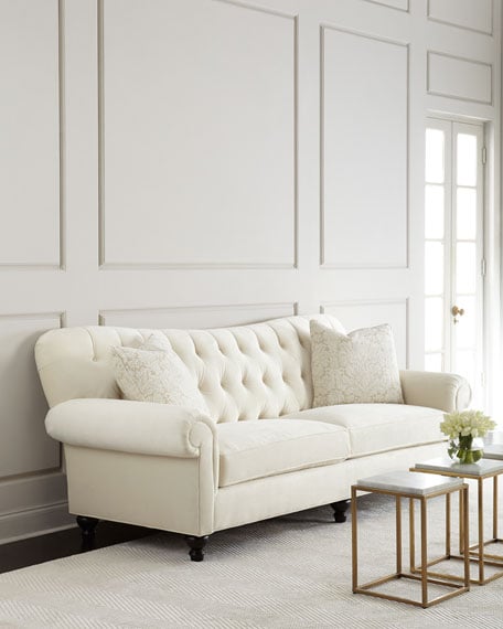 Perla Tufted Sofa Ivory Horchow summer sale 2017