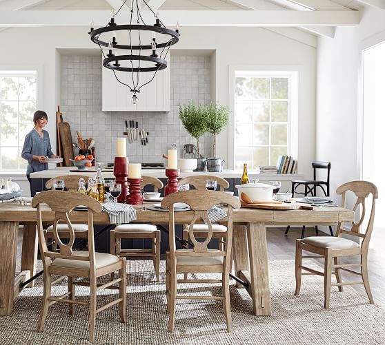 Pottery Barn BENCHWRIGHT EXTENDING DINING TABLE, SEADRIFT pottery barn 20 percent off sale 