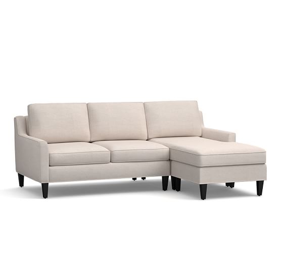 Pottery Barn BEVERLY UPHOLSTERED SOFA WITH CHAISE SECTIONAL pottery barn 20 percent weekend sale