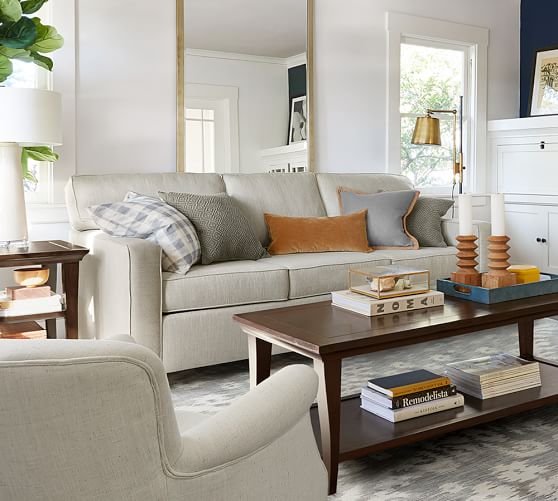 Pottery Barn BUCHANAN SQUARE ARM UPHOLSTERED SOFA WITH STORAGE pottery barn 20 percent off sale weekend july 2017